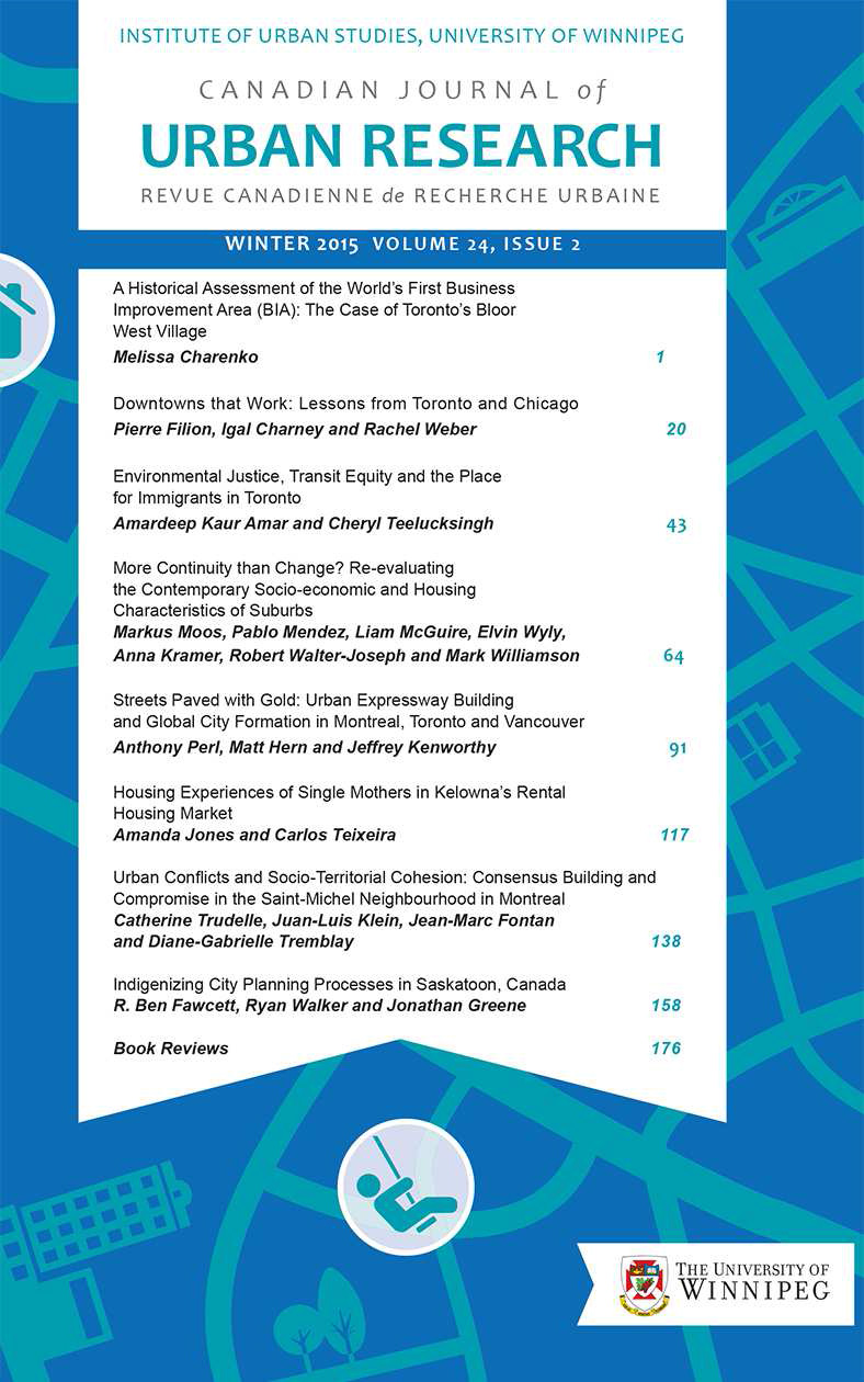 					View Vol. 24 No. 2 (2015): Canadian Journal of Urban Research - Winter 2015
				